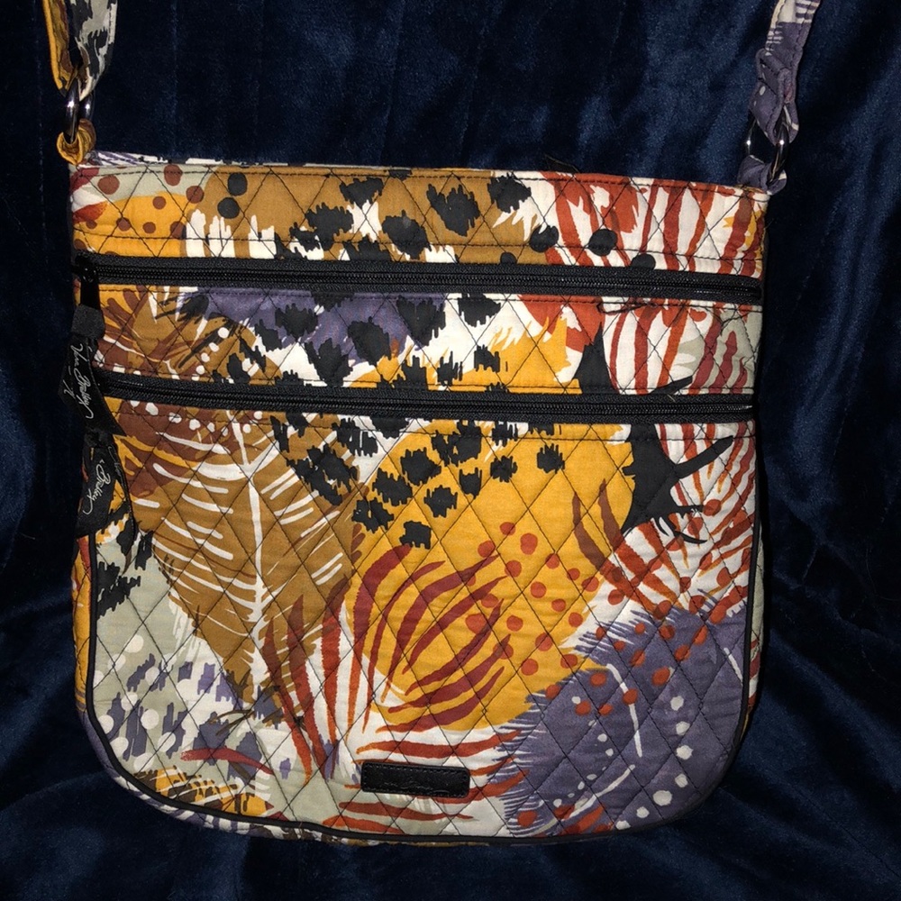 Vera Bradley crossbody satchel. Palm leaf design.